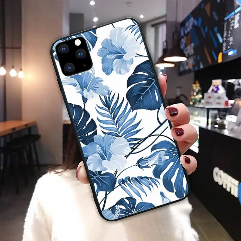 

Retro Colorful Flower Black Silicone Cover Case For Iphone Se 2020 6 6s 7 8 Plus X Xs Max Xr 11 12 Pro Max Funda