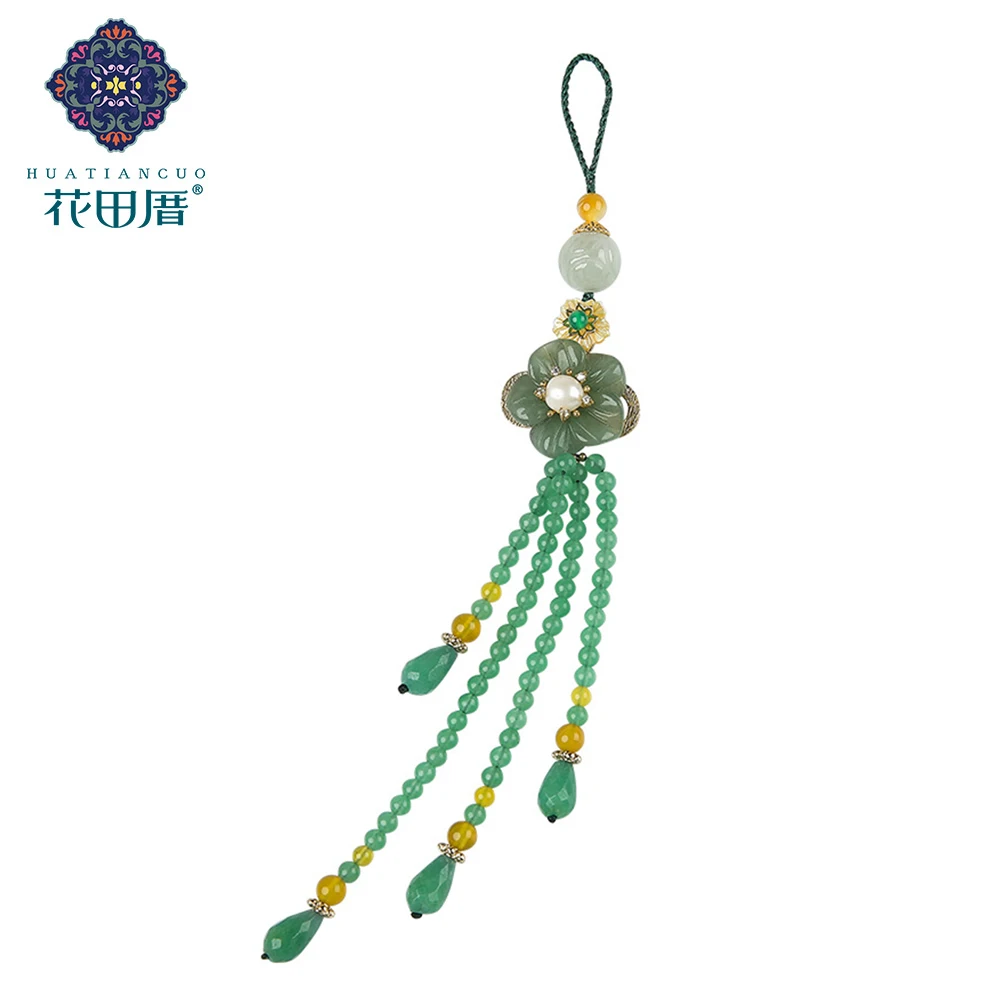 

Ethnic Handmade Tassel Brooch Pins Sea Shell Bead Freshwater Pearl Bead Green Stone Beads Rope Fashion Woman Jewelry XZ-190102