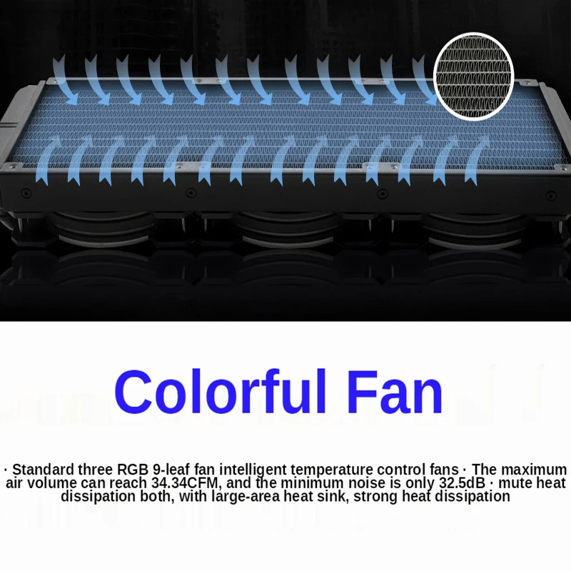 120 240 360mm CPU Integrated Water-cooled Radiator Fan Computer Desktop Silent Pure Copper Base Watercooled PC | Компьютеры и офис