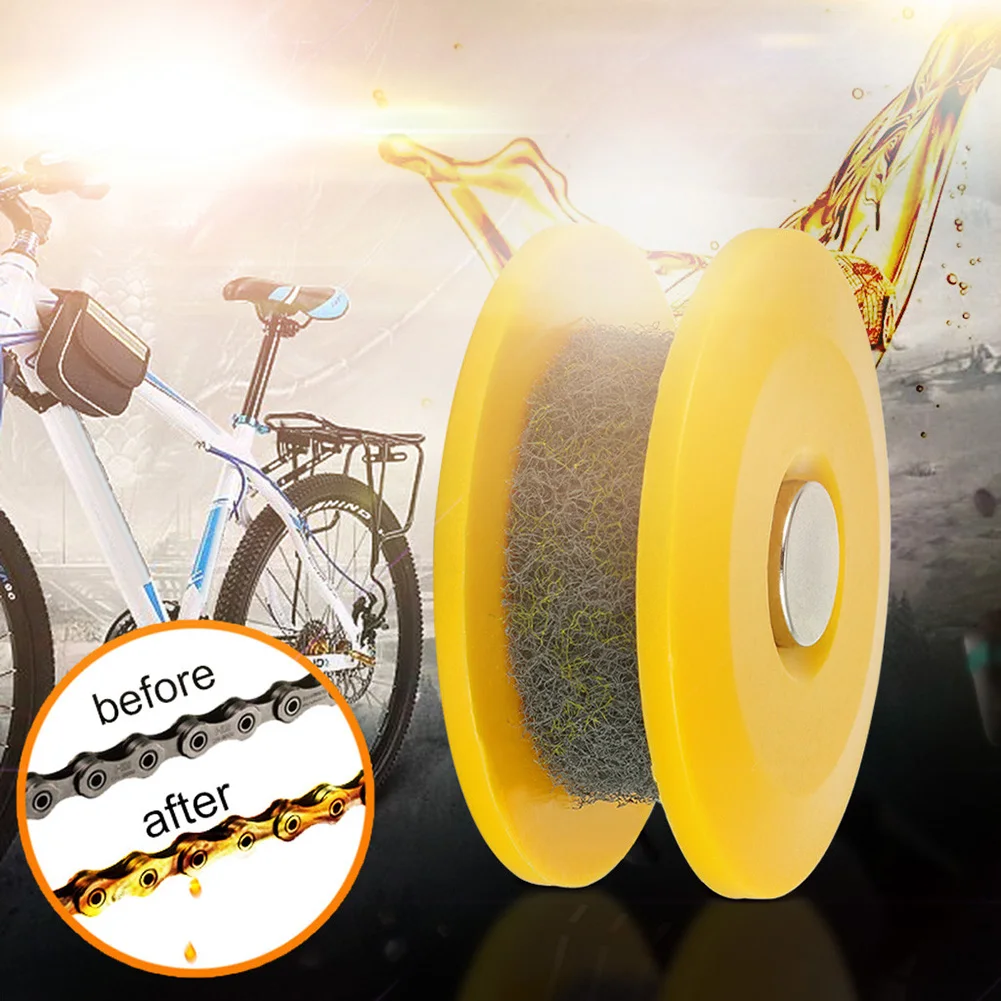 

Bike Chain Oiler Lubricating Cycling Gear Roller Gadget Practical Tool Bike Accessories Bicycle Chain Repair Tools