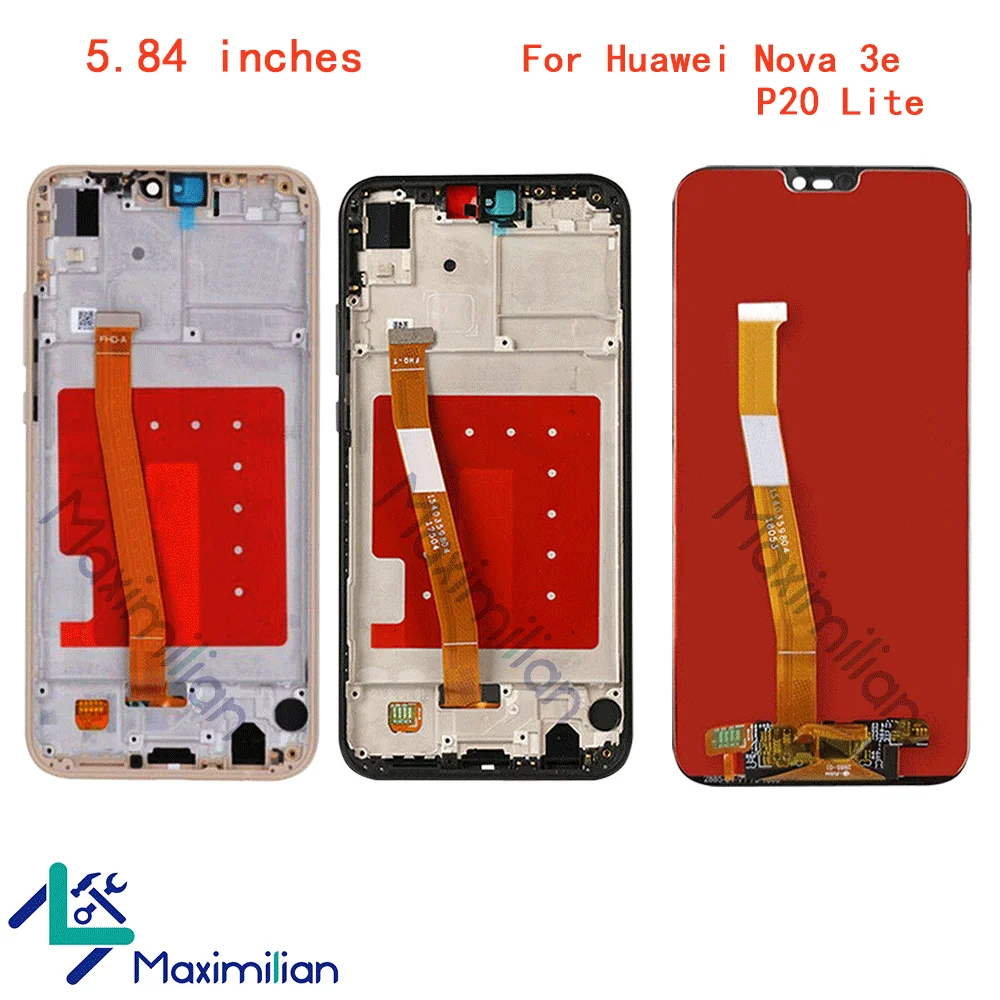 5 84 &quot2280x1080 ips ЖК экран для HUAWEI P20 Lite сменный сенсорный с рамкой lcd ane lx3 nova 3e| |