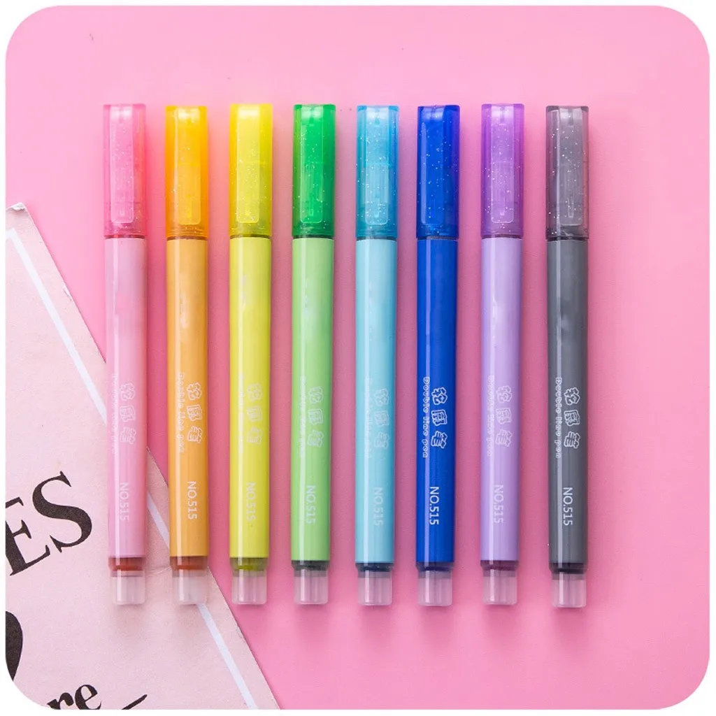 Карты для рисования двойная линия контурная ручка маркер фломастер 8 расцветок