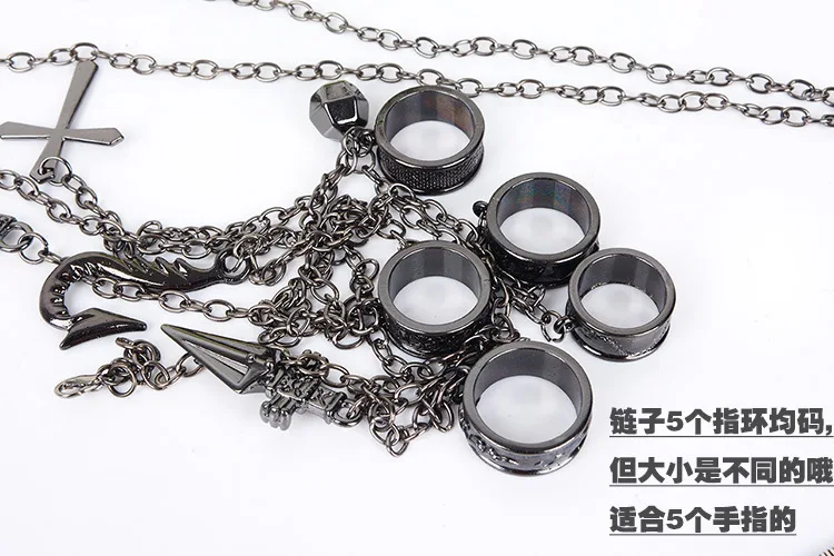 Hunter X мультфильм Kurapika Five Darts кольцо на палец цепочка оружие аксессуары