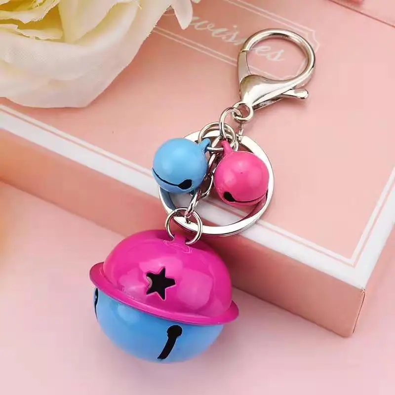 

Beautiful new girls sweet color bells charm girl locksmith metal girl locksmith bell keyring bag car trinket jewelry wedding par