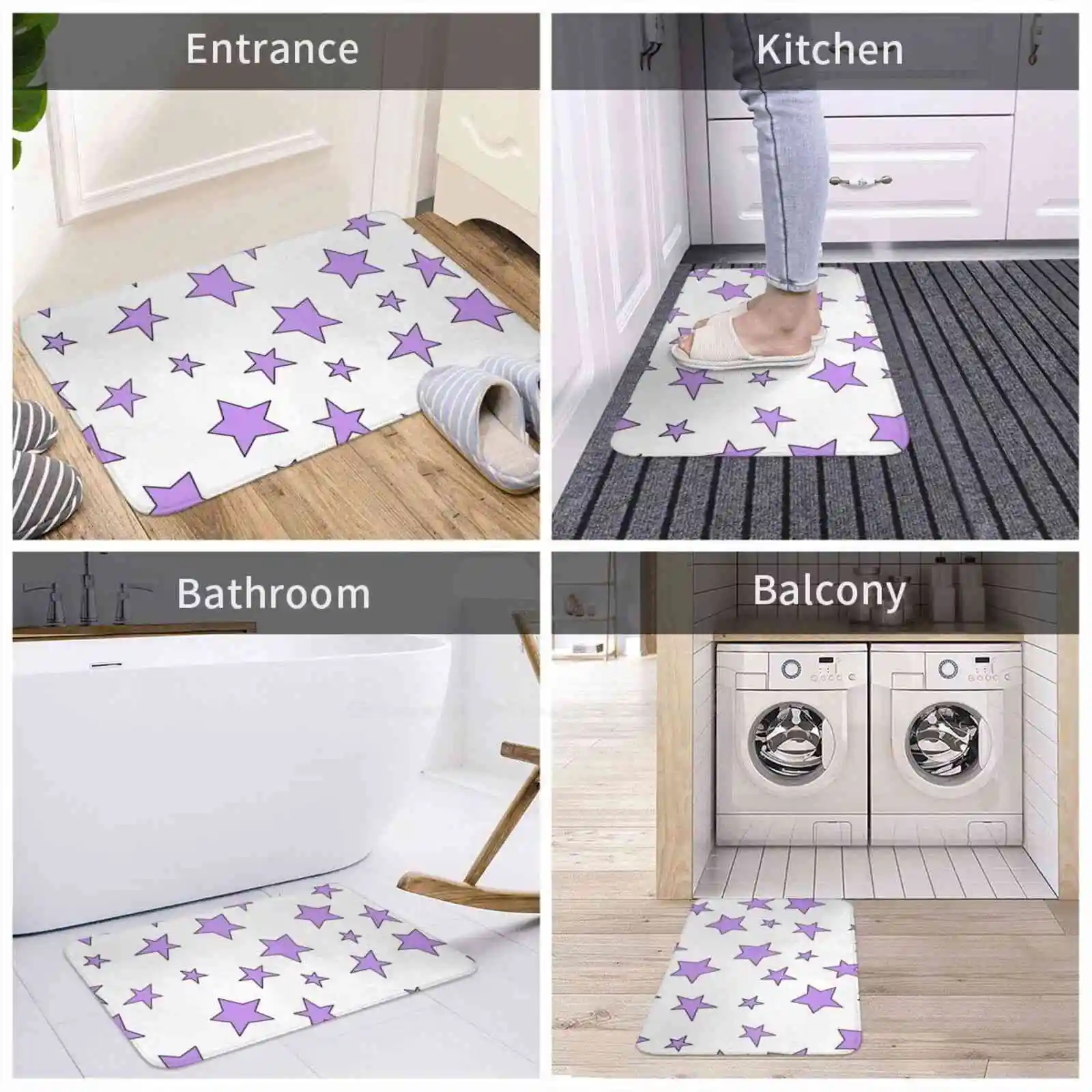 Пурпурная звезда в упаковке 3 размера домашний ковер дешевый коврик для Macbook Dell ПК
