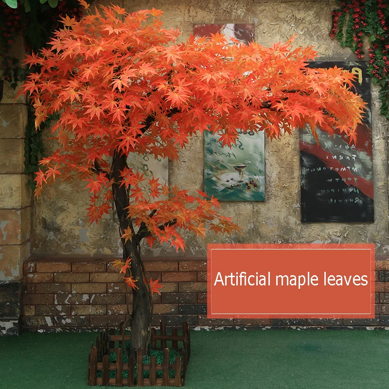 Искусственные искусственные кленовые листья зеленые ветки эвкалипта украшение