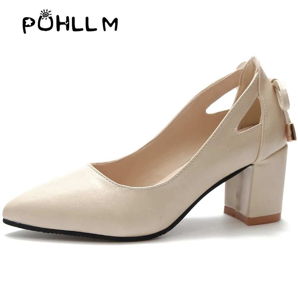 Туфли лодочки на высоком квадратном каблуке универсальная Профессиональная