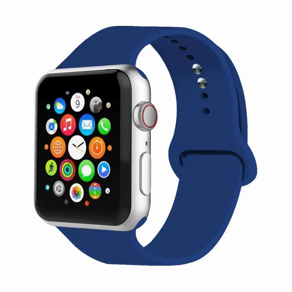 Ocean Blue Joyozy для Apple Watch ремешок из нержавеющей стали модный металлический спортивный браслет из нержавеющей стали ремешок для iWatch Series5 4 3 2 1 - Цвет ремешка: Ocean Blue