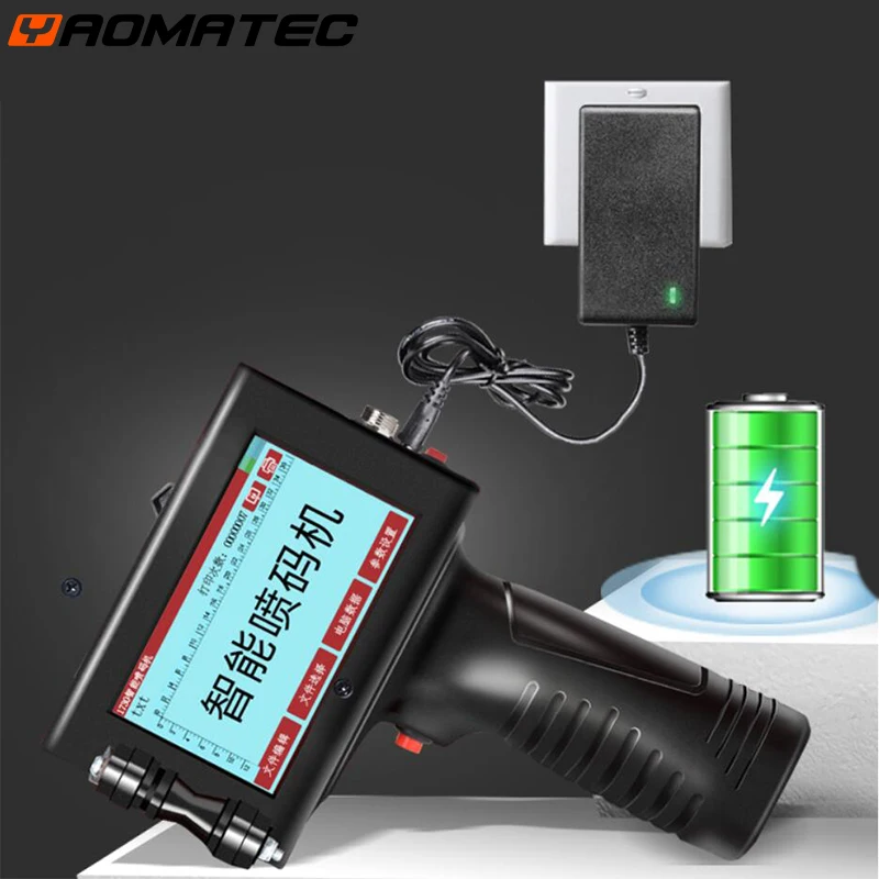 

12.7mm English online QR Bar batch code date number logo expiry date label portable hand jet handheld thermal inkjet printer