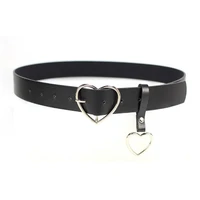 80 hot sale fashion belt women party dress faux leather heart metal pin buckle waist belt strap waistband clothing accessories