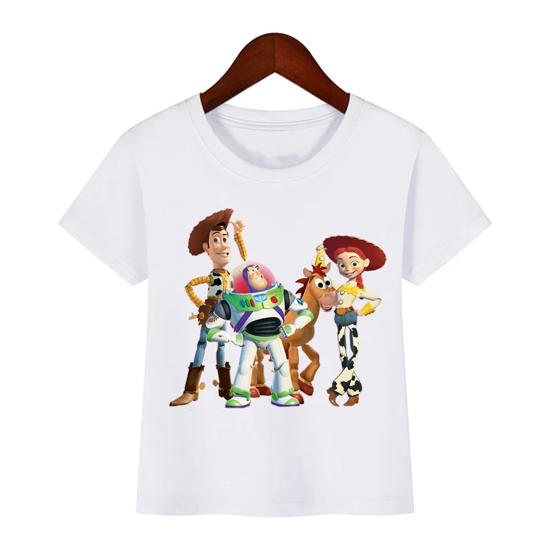 Футболка с принтом из мультфильма игрушка 4 для мальчиков и девочек забавная