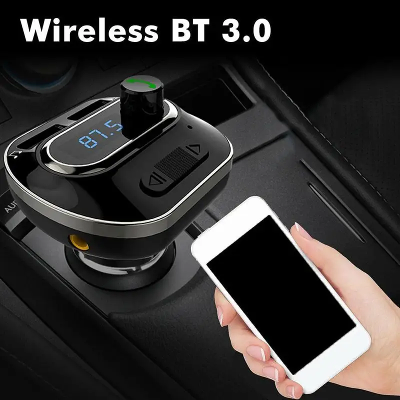 Автомобильный комплект громкой связи Bluetooth FM трансмиттер Aux модулятор
