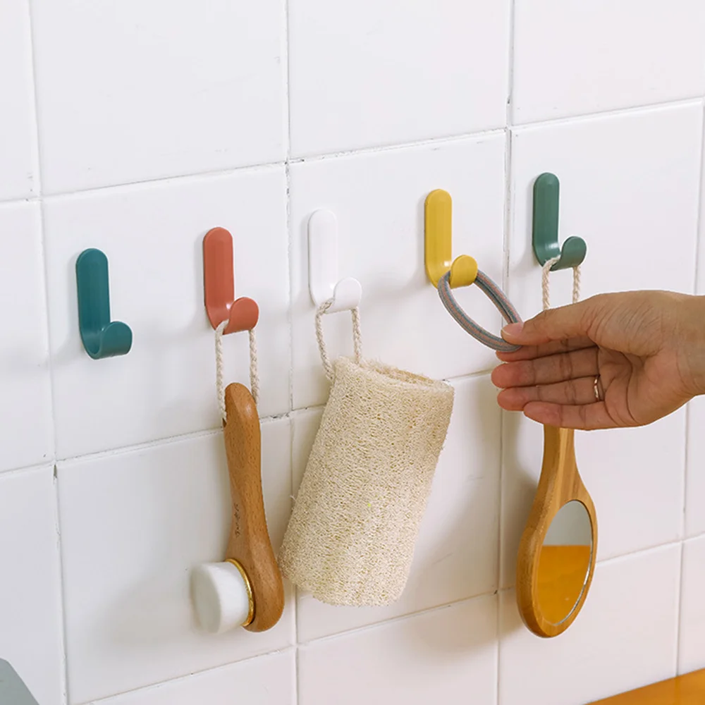 

18PCS Nordic Nail-Free Adhesive Hook Kitchen Door Wall Hanger Wall Hooks Hanger Self Adhesive Hook