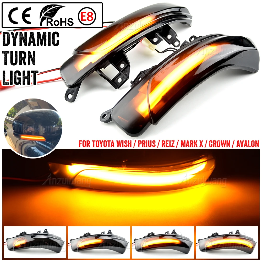 

Mirror LED Turn Signal Repeater Lamp For Toyota AVALON GSX30 CROWN GRS202 2010-2012 PRIUS ZVW30 2009-2012 REIZ GRX130 2010-2016