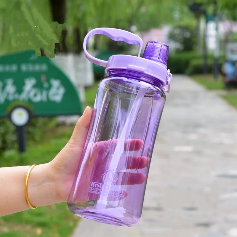 

1500ml/2000ml Sports Water Bottles With Straw Gym Fitness Flask Camp Picnic Cycling Sports Shaker Drinking Bottles Waterbottle