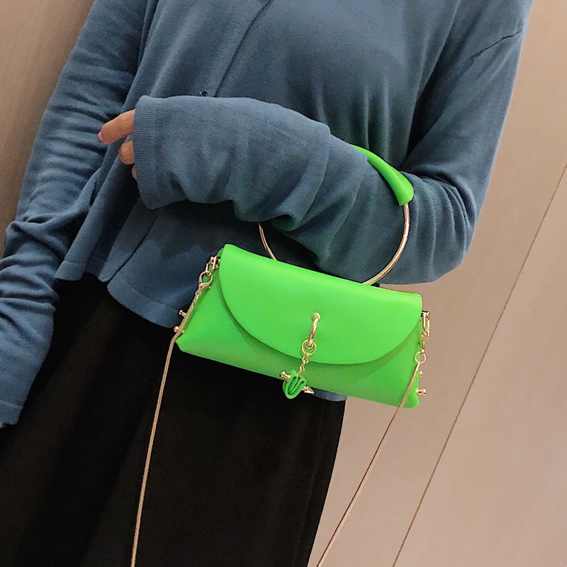Женские сумки неоновые зеленые желтые через плечо женская элегантная сумка