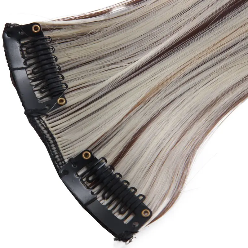 

Women Human Hair Clip In Hair Extensions 7pcs 70g
