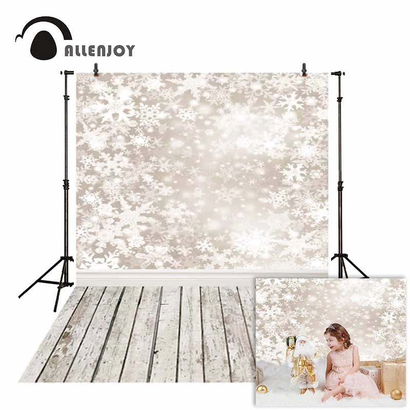 Allenjoy bokeh Снежинка фотография Фон блеск зима Рождество фон фото портрет фотосессия реквизит фото на заказ