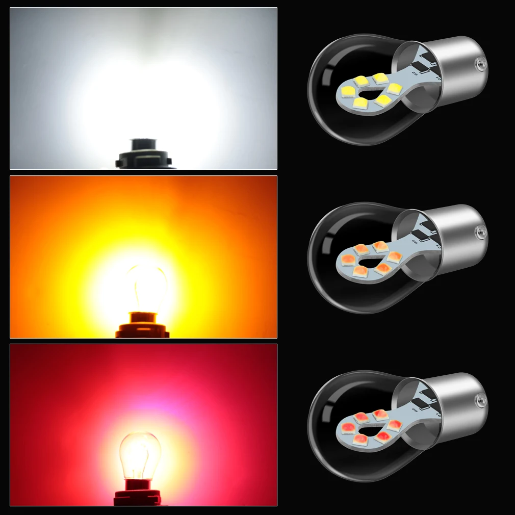 2 шт. Автомобильные светодиодные лампы 1156 BA15S P21W BAU15S PY21W 1157 BA15D BAY15D P21/5W R5W R10W 12 В |