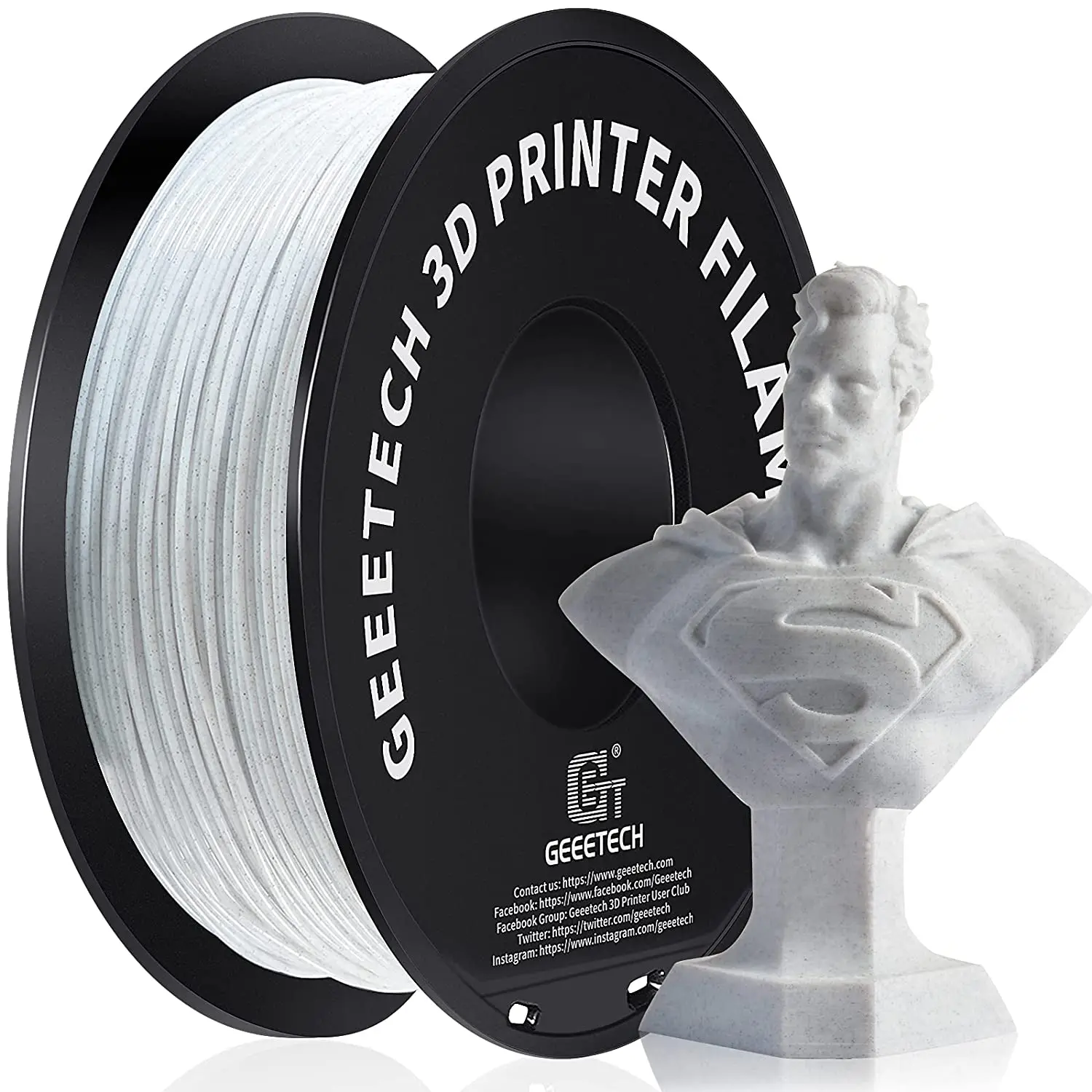 Geeetech 1kg 1.75mm Marble PLA 3D Printer Filament  Vacuum Packaging Overseas Warehouses A variety of Colors Fast Ship