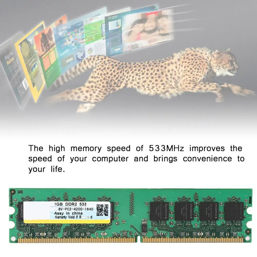 Xiede DDR2 533 МГц 240Pin 1G настольная карта памяти для компьютера AMD полоса пропускания 1 8