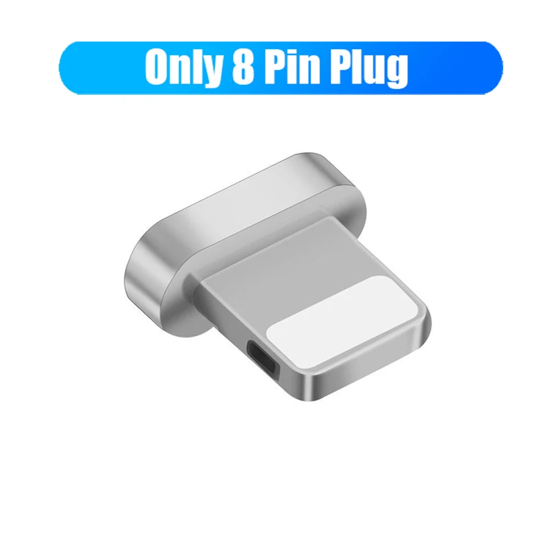 Магнитный кабель 90 градусов usb c Micro usb type C кабель для быстрой зарядки l-линия Micro usb type-C магнитное зарядное устройство для iphone X xiaomi - Цвет: Only 8 Pin Plug