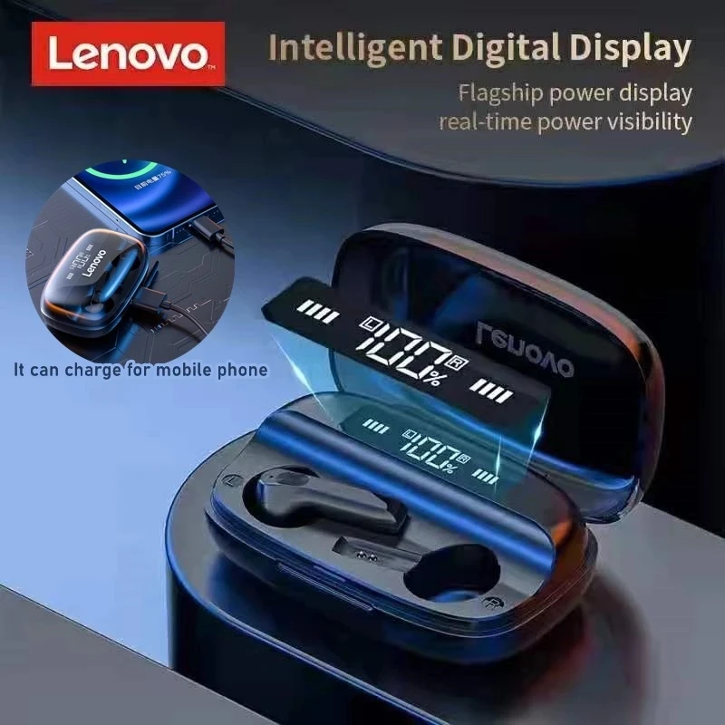 

Беспроводные наушники Lenovo QT81 TWS, стерео спортивные водонепроницаемые наушники-вкладыши, гарнитура с микрофоном, Bluetooth-наушники, HD-вызов, 1200 м...