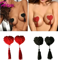 reusable heart shaped nipple sticker sexy pink chest cloth female sex toy