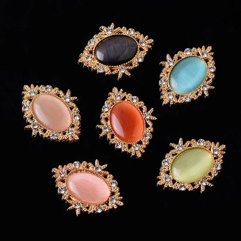 

10 шт./лот овальный опал камень ювелирные изделия подвески позолота Diy аксессуары для изготовления ювелирных изделий фурнитура