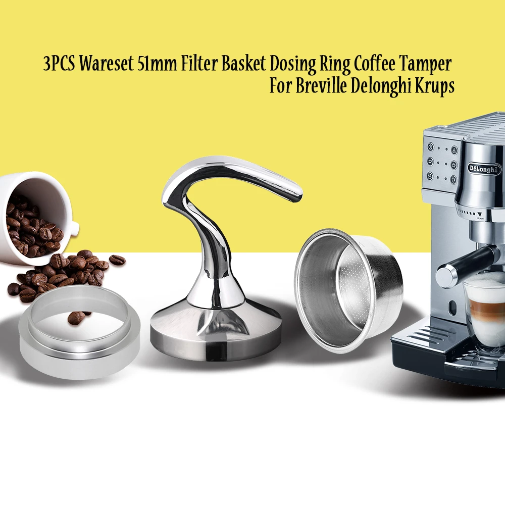 Набор фильтров для кофе Breville Delonghi 51 мм с 2 чашками 3 шт./компл.|Темперы кофе| |