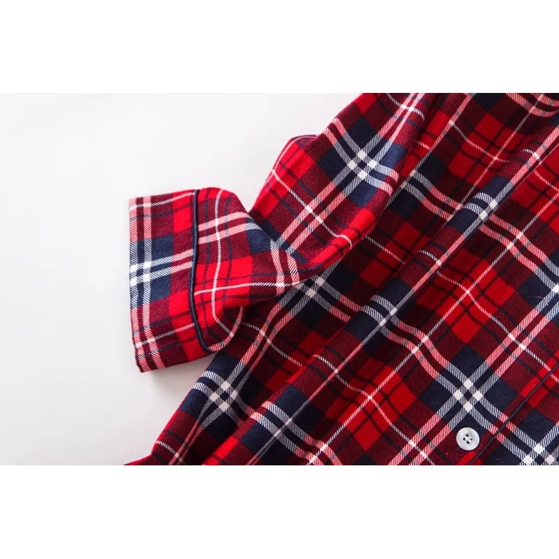 Женская Повседневная Ночная рубашка из 100% хлопка с отложным воротником и длинным