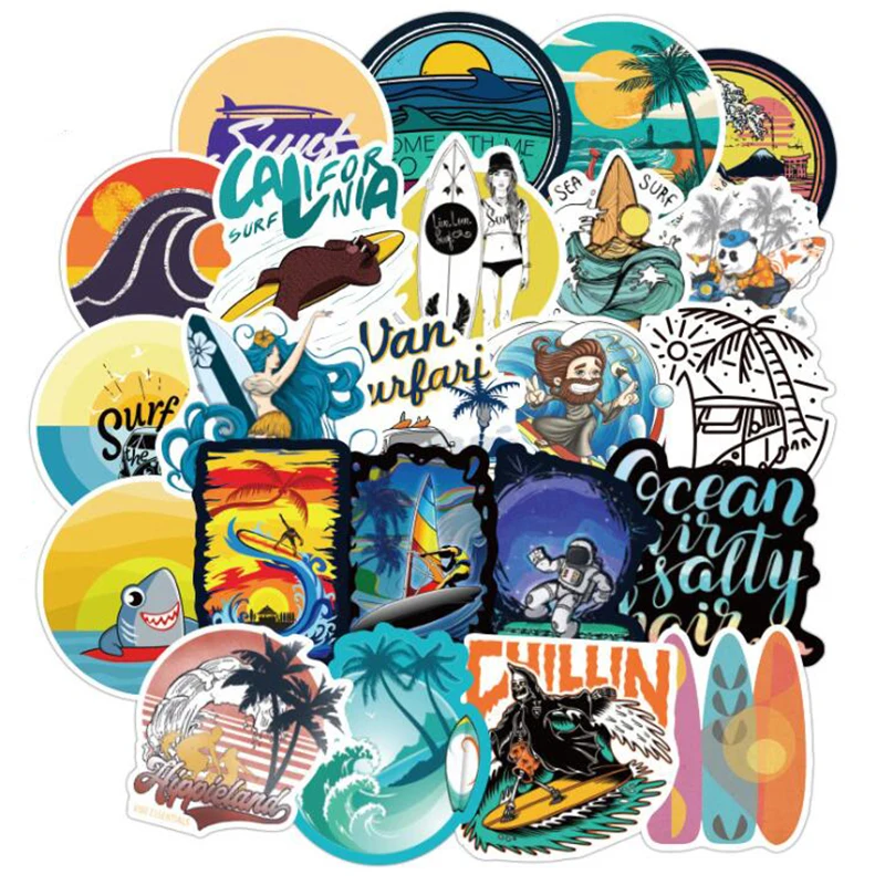 100 шт. водонепроницаемые наклейки для серфинга на открытом воздухе|Наклейки