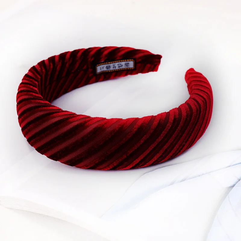 

Women Solid Hair Band Girls Hair Accessories Female Velour Sponge Headband Simple Fashion Headwear C605