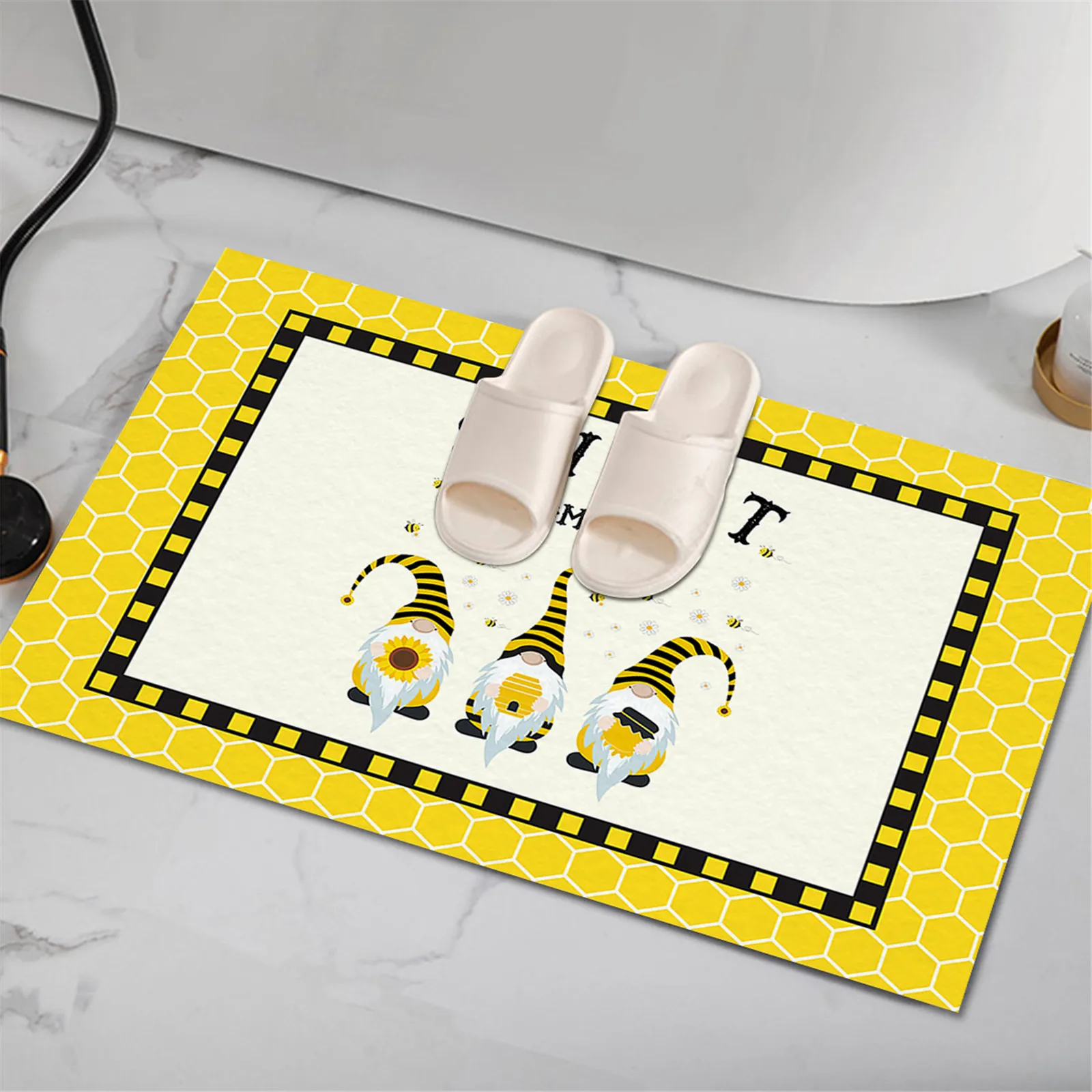 

Honeybee Day Decoration Door Mat Anti-slip Bottom Indoor Outdoor Carpet Waterproof Anti-Skid Family Indoor Outdoor Mats Tools