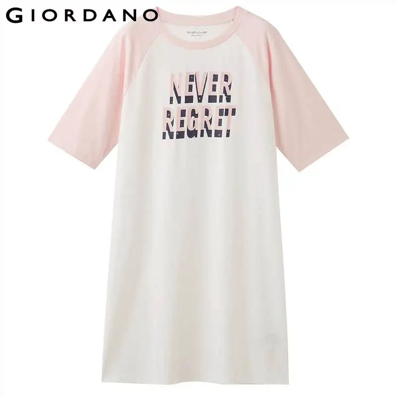 Giordano женское платье с коротким рукавом принтом | Женская одежда