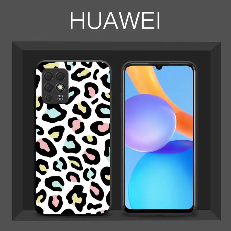 

Leopard Print Pattern Phone Case For Huawei honor Mate 10 20 30 40 i 9 8 pro x Lite P smart 2019 nova 5t