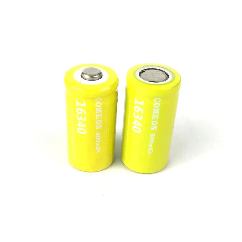 

Co Light Yellow 800mah 16340 Lithium Battery 3.7V Electric Toothbrush Rechargeable Power Torch Battery