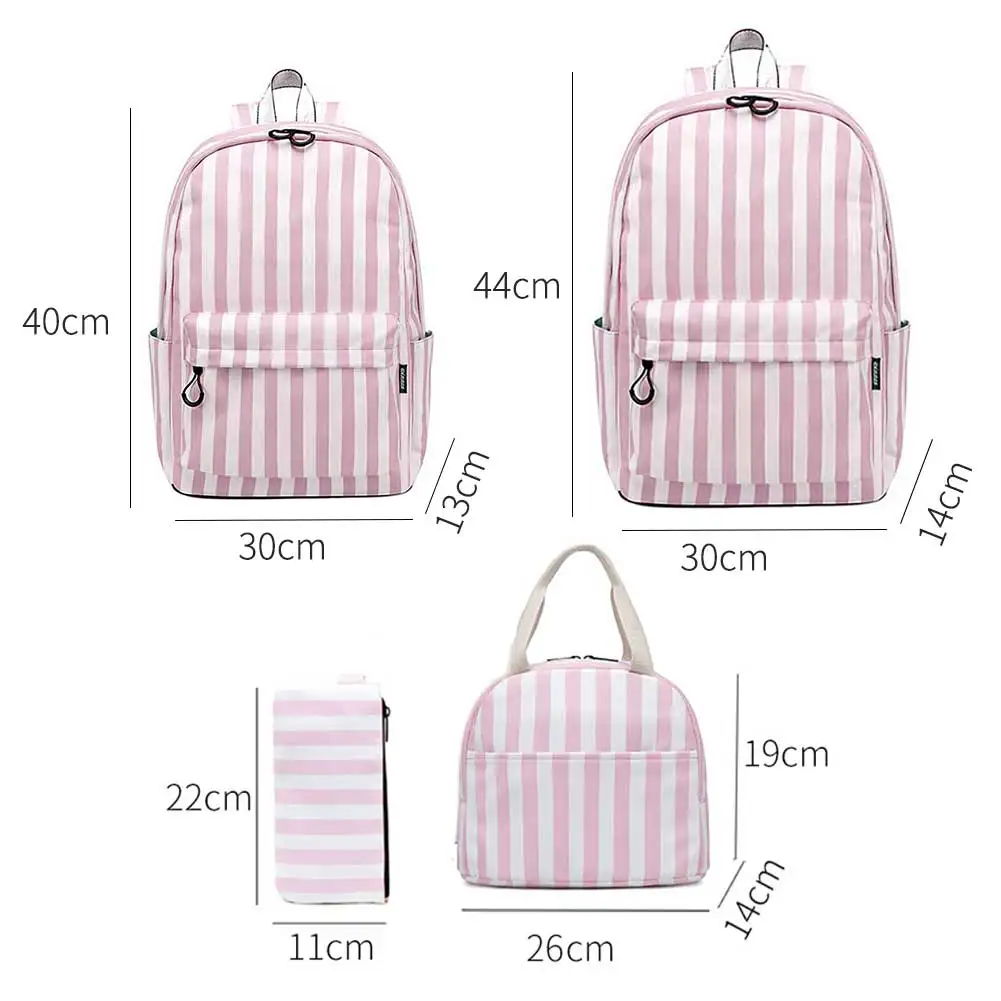 

3pcs Women Mobilephone Fashion Pencil Case Backpack Set Zipper Travel Adjustable Strap Large Capacity Magazine Bento Bag Casual