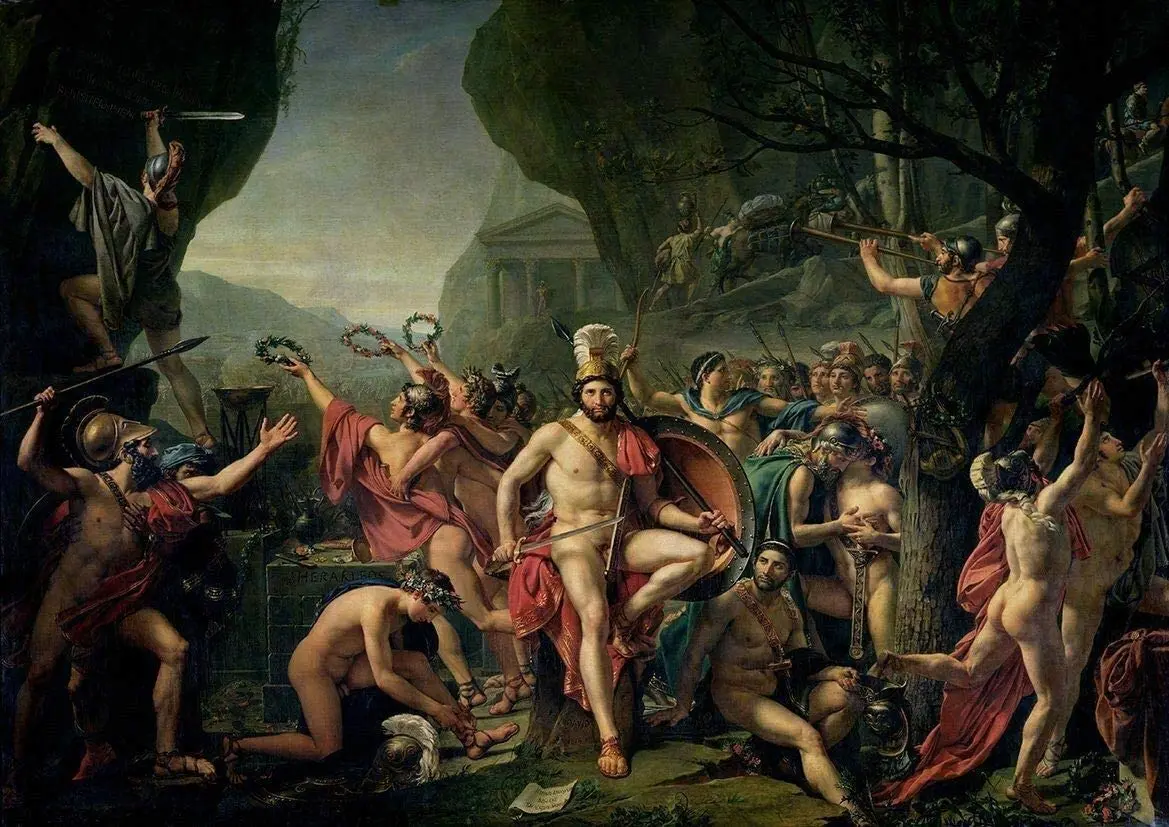 

Leonidas at Thermopylae 12x8 Inch Vintage Retro Decor Metal Tin Sign