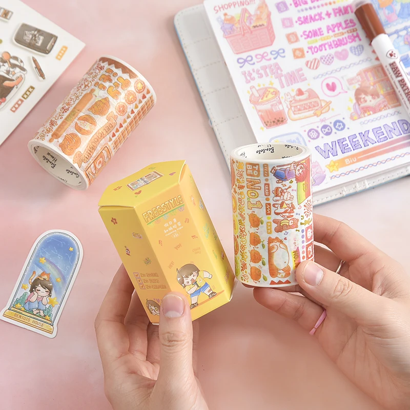 8 шт./лот наклейка Угадай бокс из двух серии сделай сам бумажная декоративная