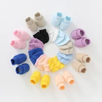 baby infants anti scratching knitted cotton gloveshatfoot cover set newborn face protection scratch mittens socks warm cap kit