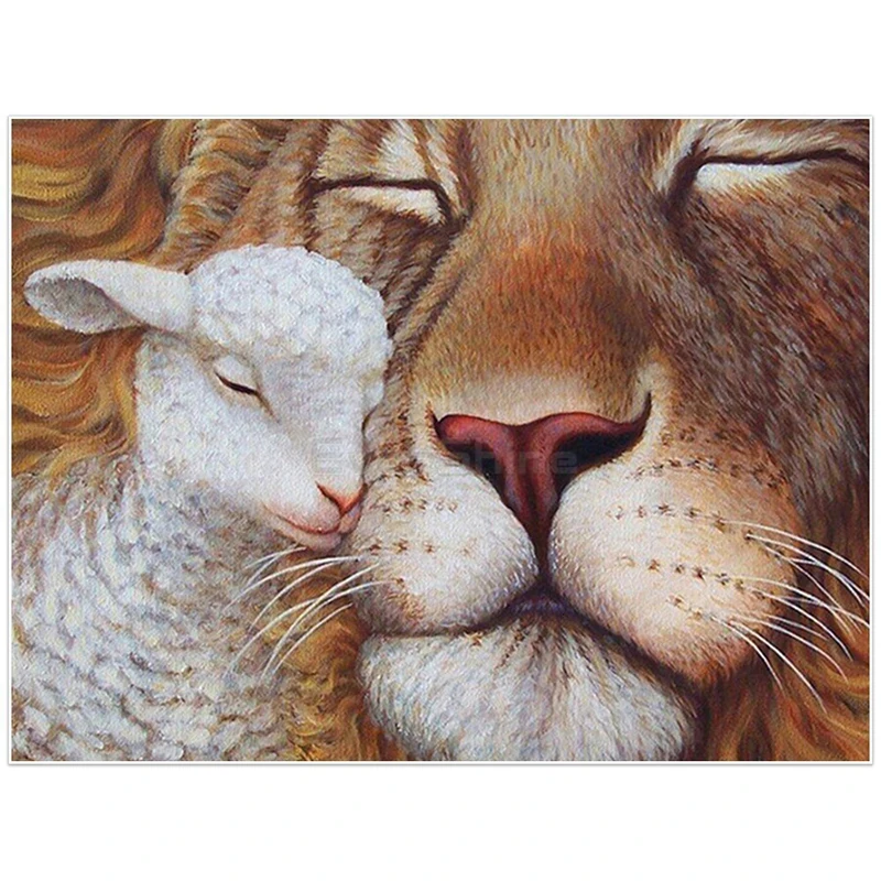 Алмазная 5D Вышивка сделай сам картина с левом полноразмерная Стразы мозаика из