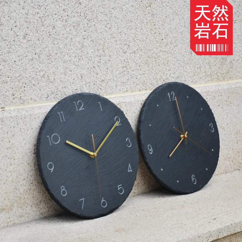 Креативные большие настенные часы гостиная сланец Современный 3d Золотой воздух