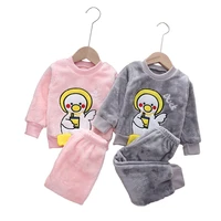 baby boys autumn clothes casual pajamas set flannel fleece toddler children warm sleepwear winter kids home suit