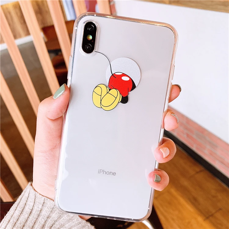 09A Для iphone 6 7 8 6s 11 Pro Max чехол для iphone X XS XR 7 8 Plus xs max 5 5S se чехол с человеком-пауком прозрачный чехол с принтом Микки - Цвет: 09A
