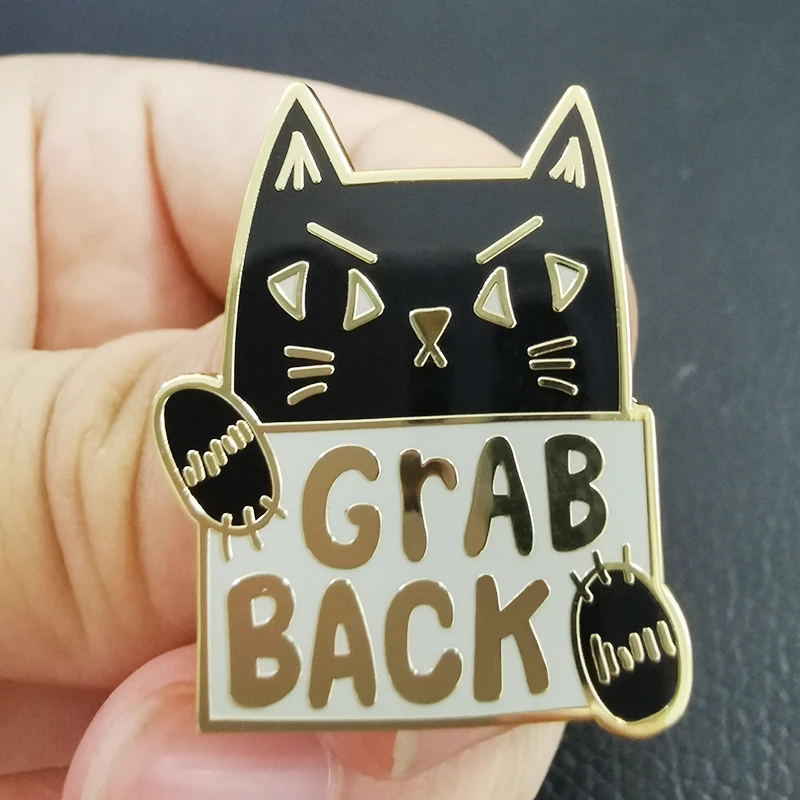 

Grab Back Cat Pin