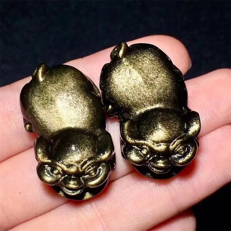 

Лидер продаж, подвеска в виде знака зодиака из натурального радужного глаза, золотого обсидиана, модные ювелирные украшения для мужчин и же...