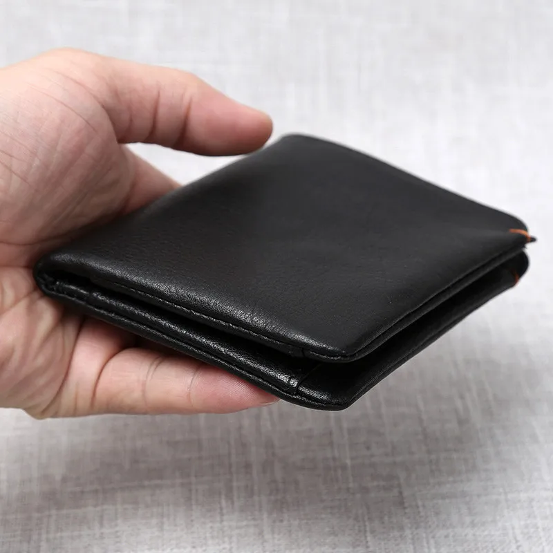Модный простой маленький кошелек из натуральной кожи для мужчин и женщин