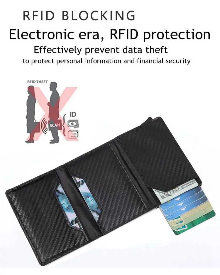 Мужской Rfid кошелек держатель кредитной карты наклейка визитная карточка карман Монета Наличные карты держатель пропуска металлический держатель карты защита