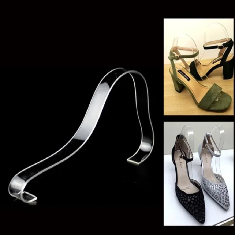 

200pcs Clear Acrylic Shoe Display Stand Holder Boots Shoes Display Rack